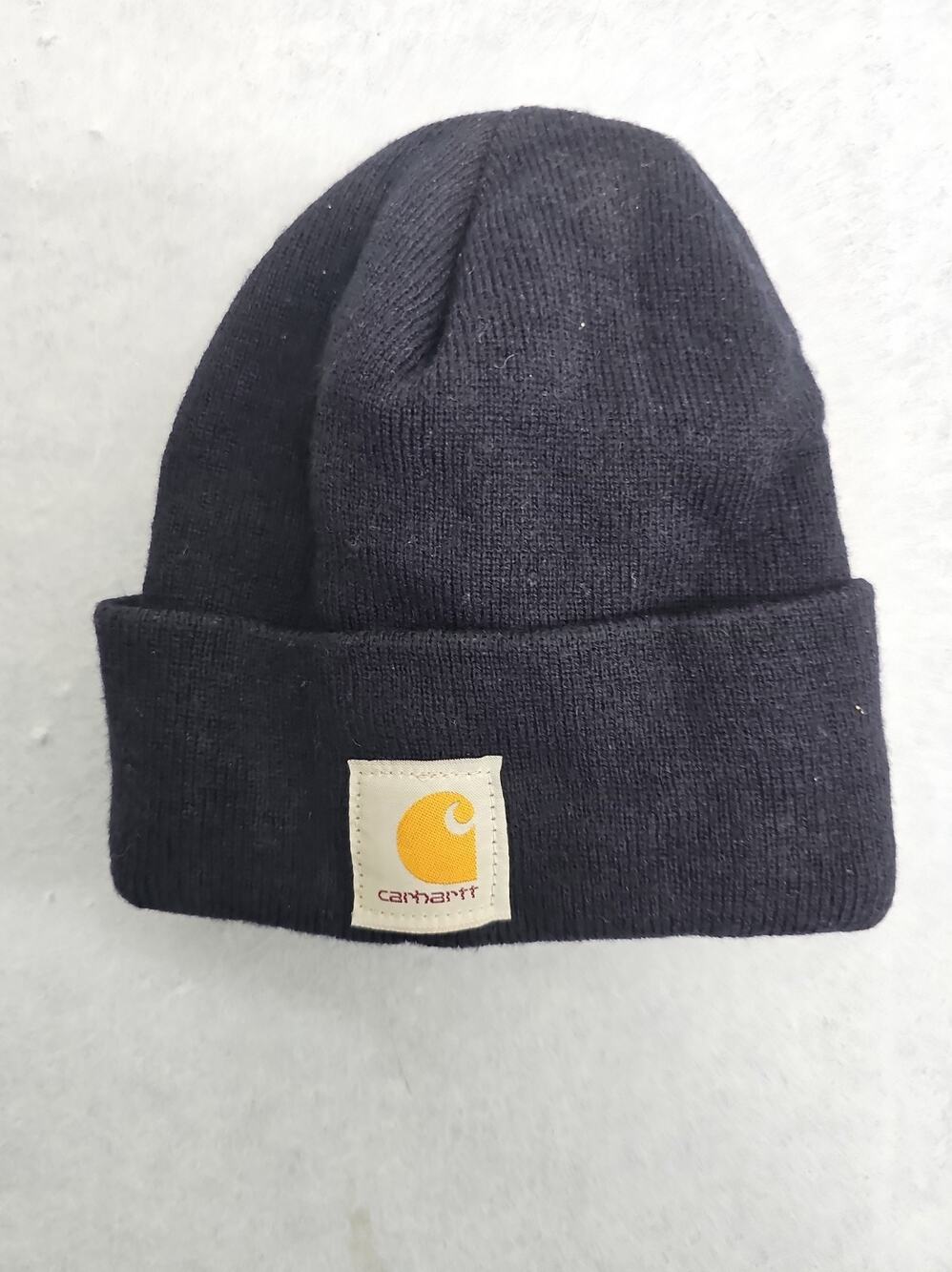 Carhartt Beanie Knit Cap Hat Navy Made in USA OS Stretch Fit Topee